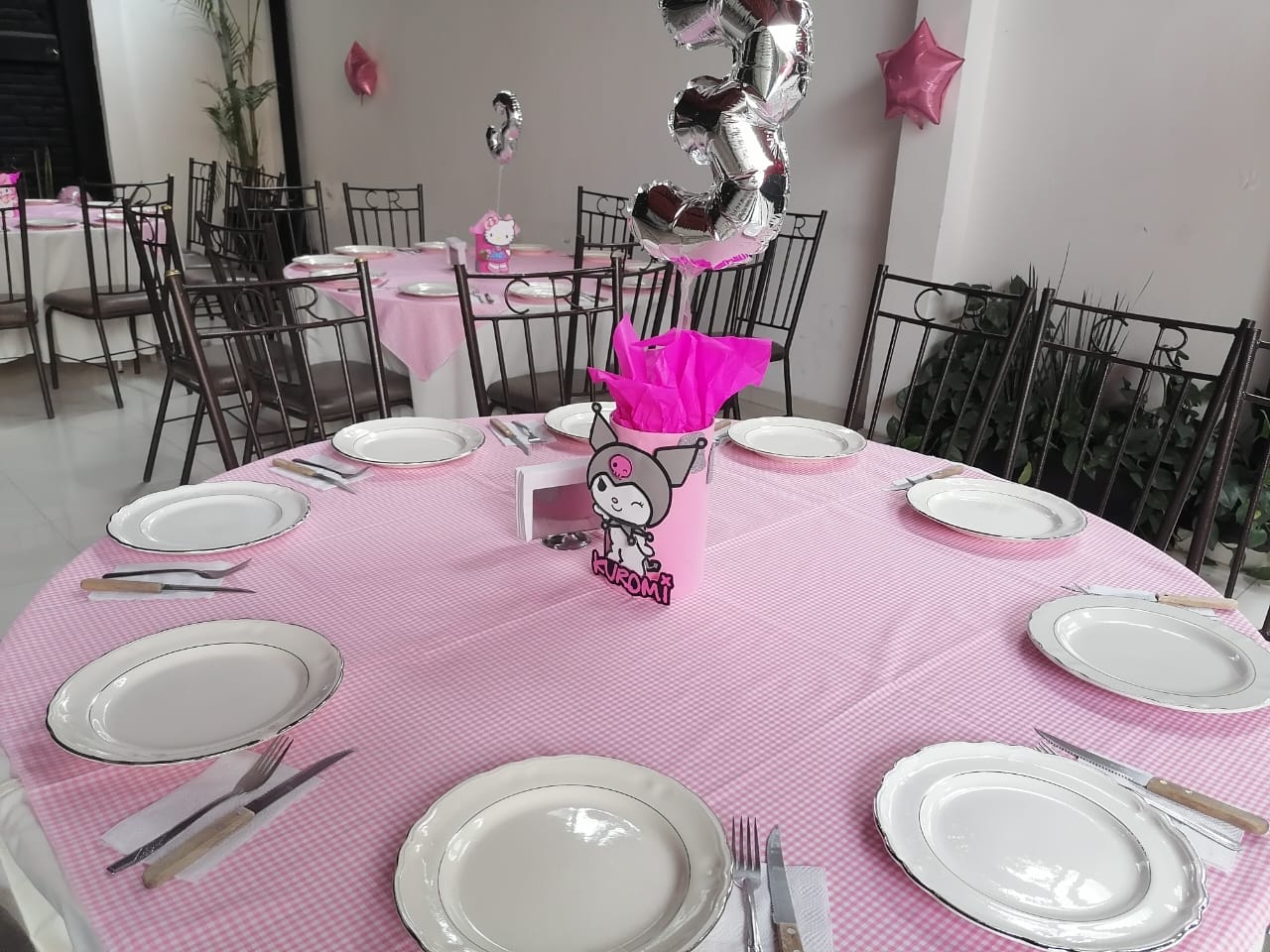 Salón preparado para evento